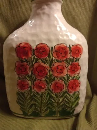 Vaso ceramica Zanolli fiori fatti a mano