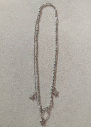 Collana argento e cristalli