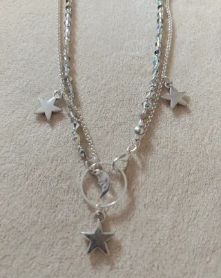 Collana argento e cristalli