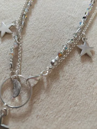 Collana argento e cristalli