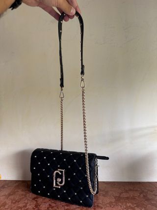 Borsa Liu Jo Nera Trapuntata con Strass