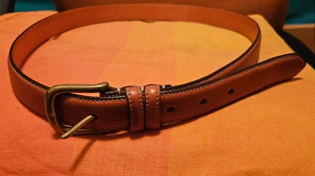 Cinturón de cuero vintage hombre