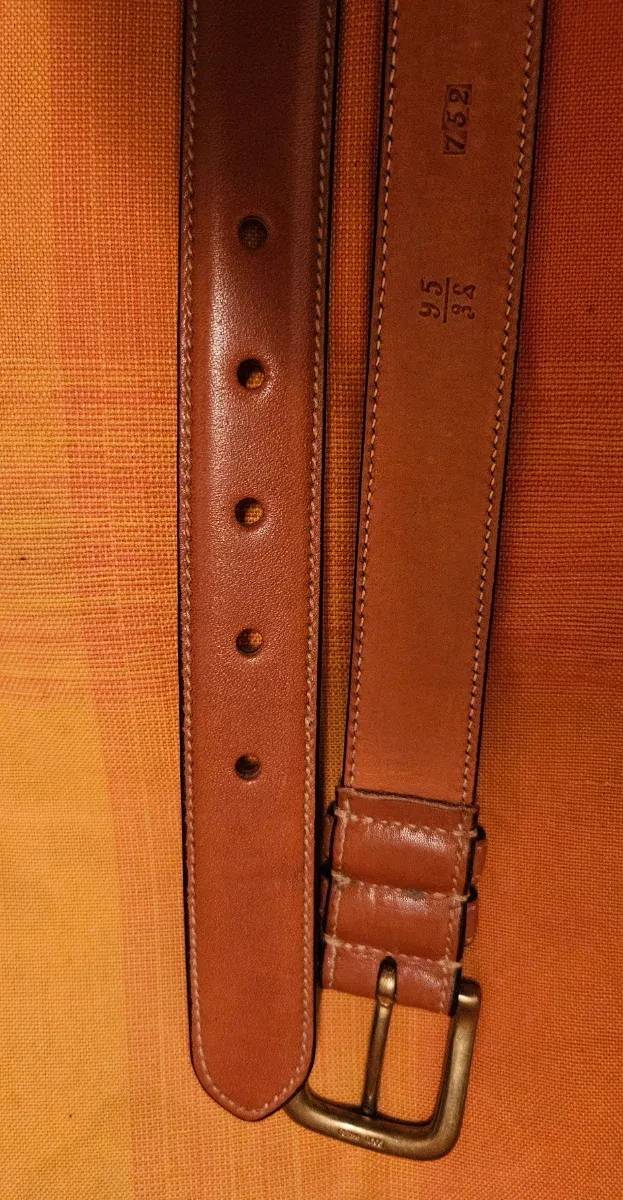 Cinturón de cuero vintage hombre