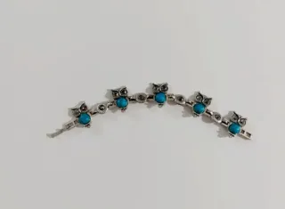 Pulsera Búhos Plata y Turquesa