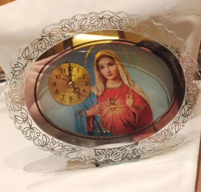 Orologio da tavolo con immagine religiosa