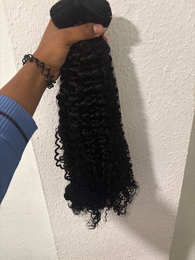 Extensión Negra Rizada 100% Natural