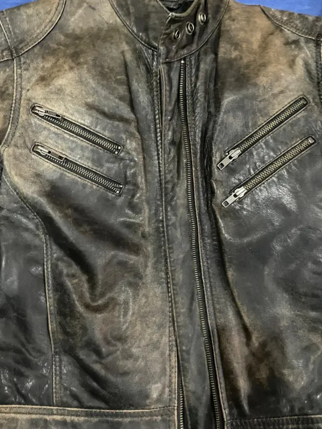 Chaqueta Cuero Mujer Estilo Biker