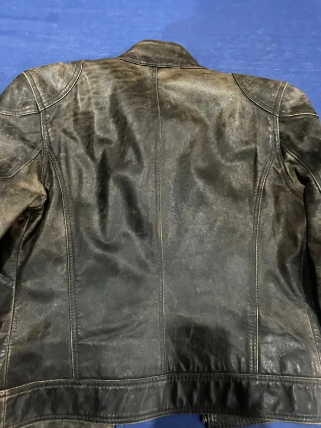 Chaqueta Cuero Mujer Estilo Biker