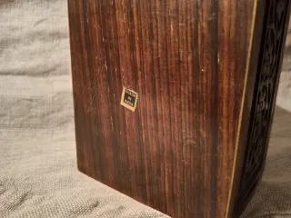 Juego de 6 posavasos de madera y latón