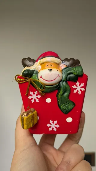 Candela natalizia con renna