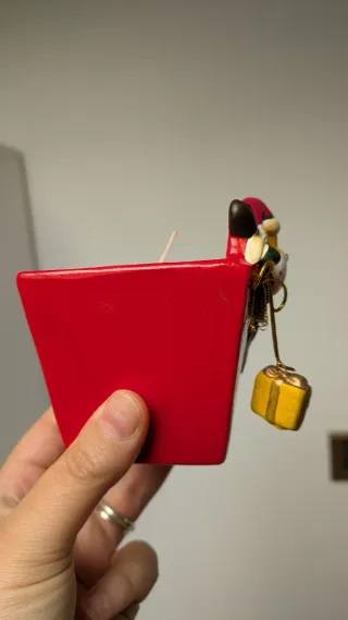 Candela natalizia con renna