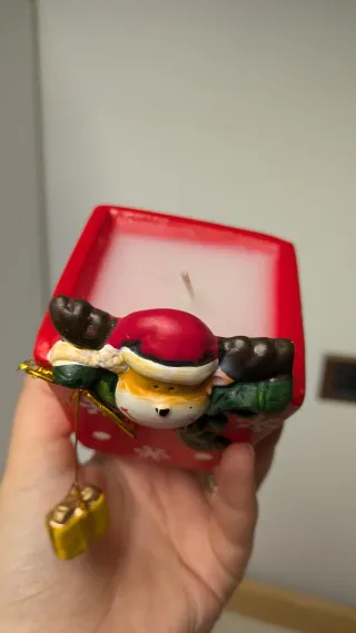 Candela natalizia con renna