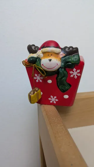 Candela natalizia con renna