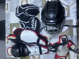 Pack Casco, Guantes, Canilleras y Coderas Hockey