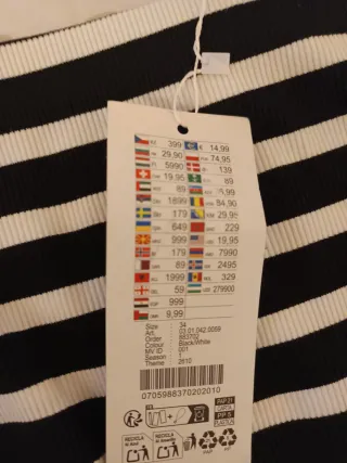 Falda negra talla 34