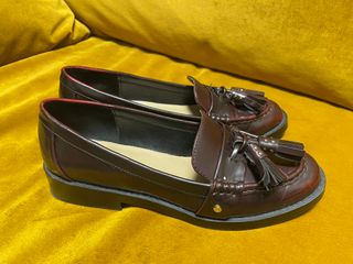 Mocasines Zara Trafaluc Burdeos Talla 38
