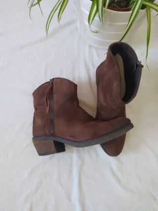 Botín camperos piel Arce castaño T40