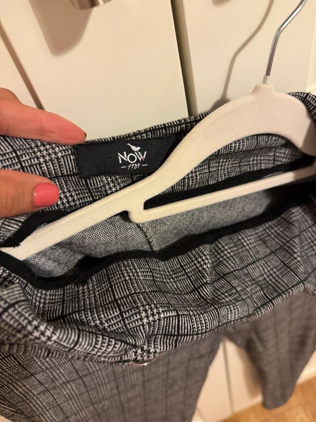 Pantalón de cuadros con cremallera