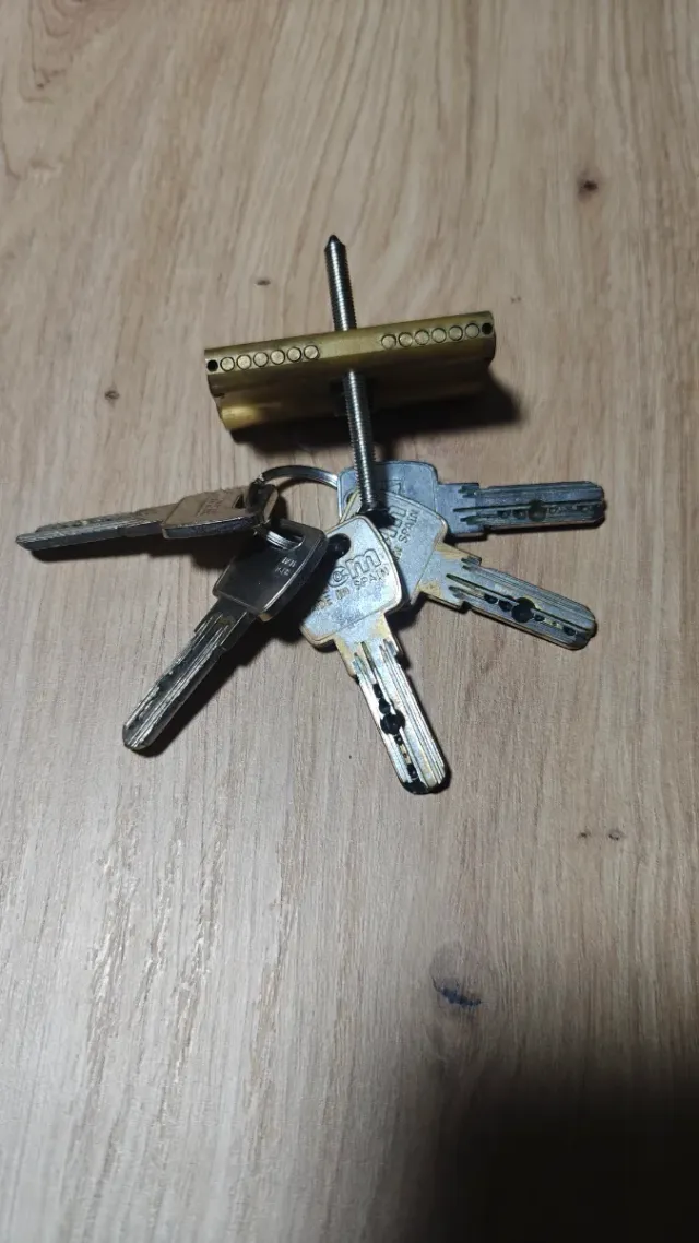 Cerradura seguridad Bombín con 5 llaves