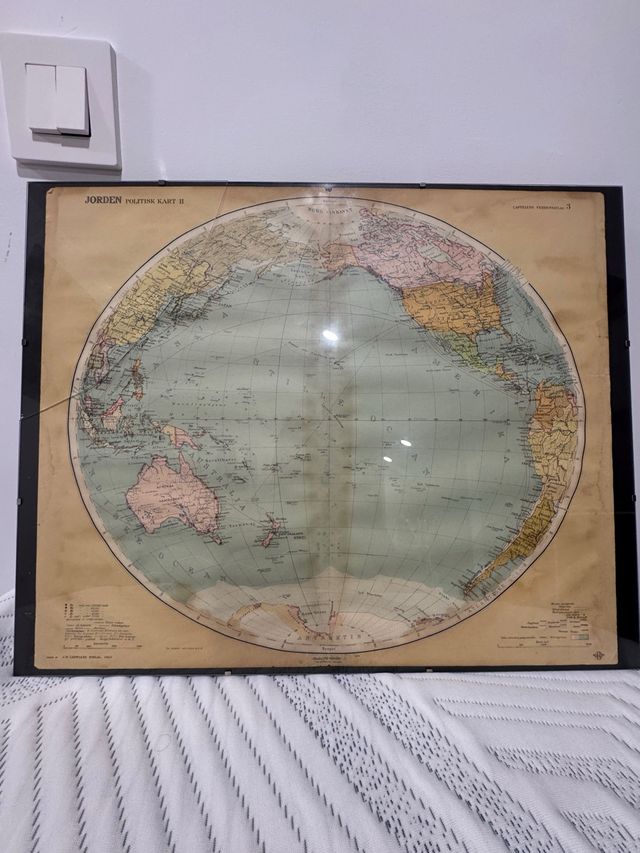 Mapa antiguo JORDEN POLITISK KART II