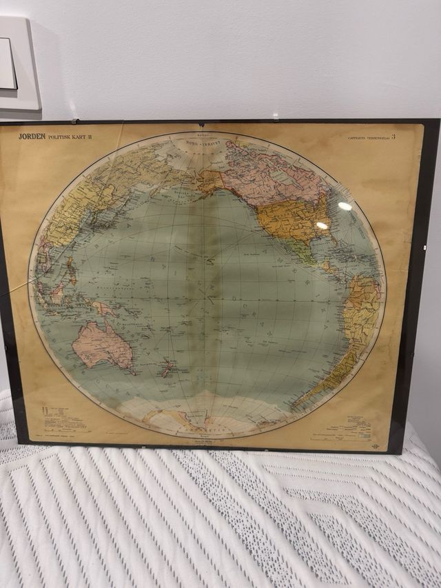 Mapa antiguo JORDEN POLITISK KART II