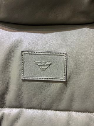 Chaleco Armani Piel y Plumón Verde