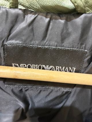 Chaleco Armani Piel y Plumón Verde