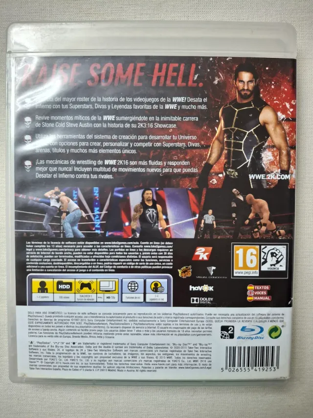 Videojuego WWE 2K16 PS3
