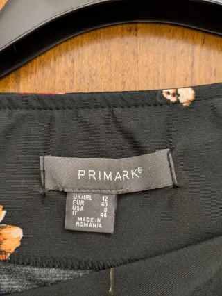 Vestitino Primark floreale nero