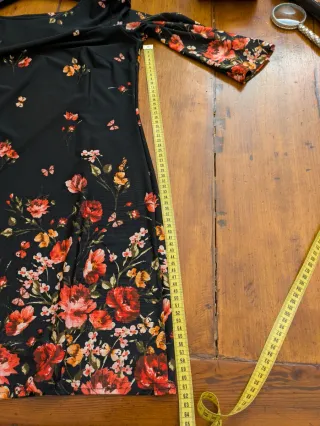 Vestitino Primark floreale nero