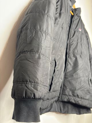 Chaqueta Fila Puffer Negra Vintage Sin Capucha