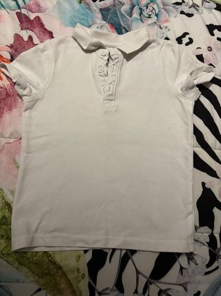 Camisa Polo Branca Criança