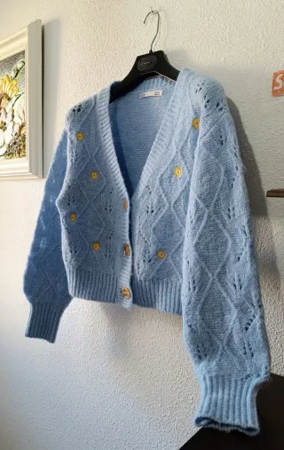 Chaqueta punto flores TALLA M  Corte Inglés NUEVA