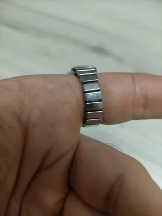 Anillo Reloj BOZHI Verde y Plateado