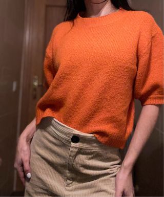 Jersey manga corta naranja Talla S