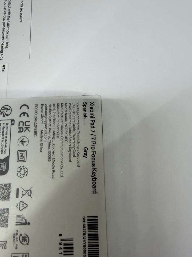 Teclado Xiaomi Pad 7/7 Pro Focus Keyboard Español