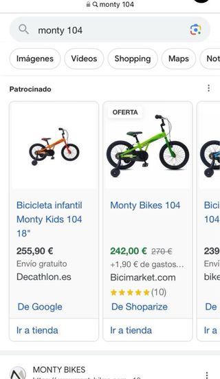 Bicicleta Monty 104 BMX  18”
