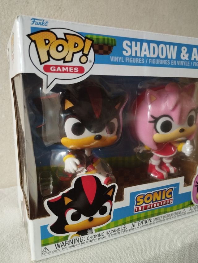 Funko POP Shadow & Amy Sonic 2 Pack Flocked