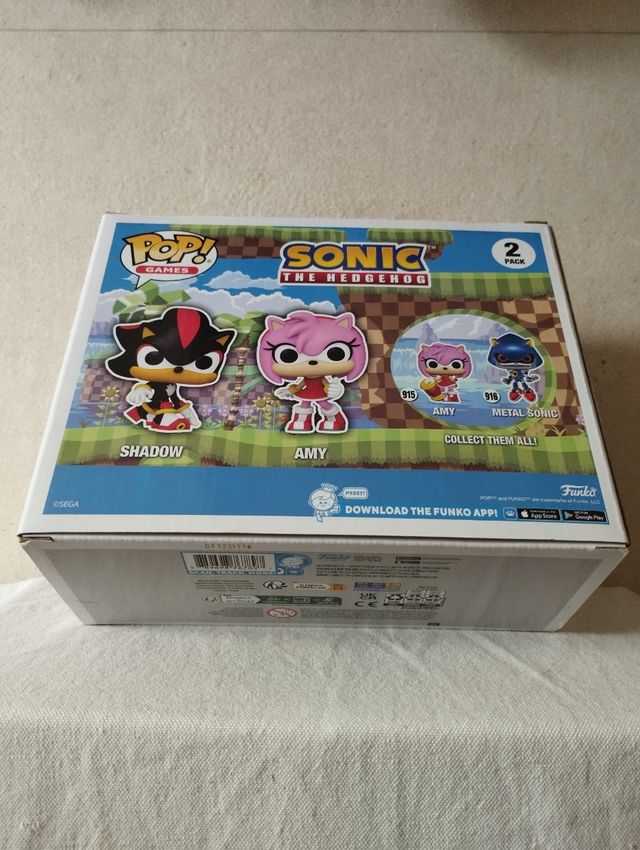 Funko POP Shadow & Amy Sonic 2 Pack Flocked