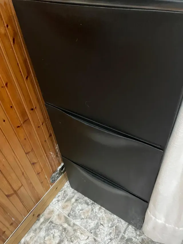 Zapatero negro 3 baldas