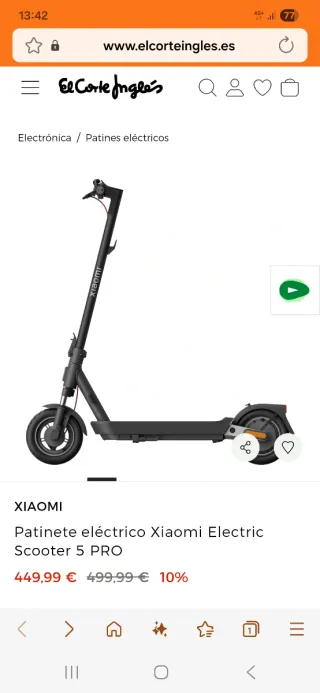 Patinete Eléctrico Xiaomi 5 Pro