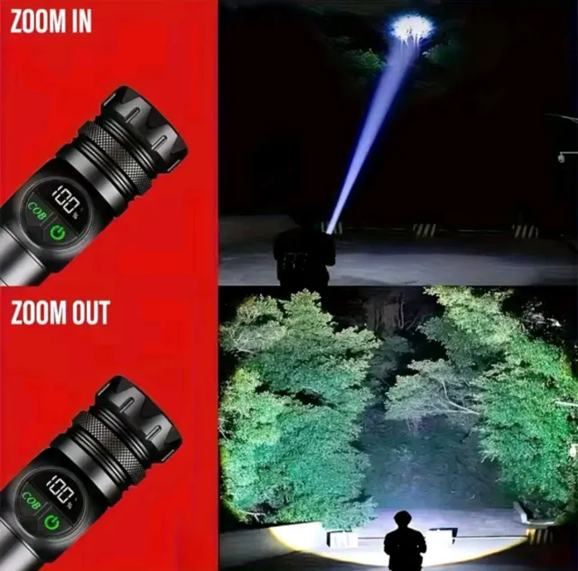 Linterna LED Táctica 1000000LM 800W