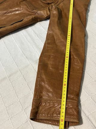 Chaqueta Cuero Vintage Marrón L