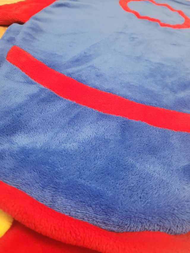 Manta infantil cohete azul y rojo