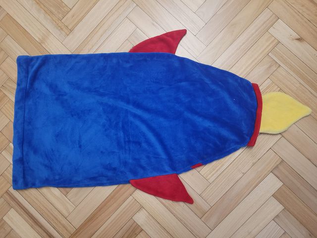 Manta infantil cohete azul y rojo