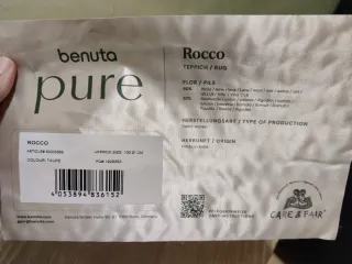 Tappeto rotondo Benuta, lana e cotone NUOVO