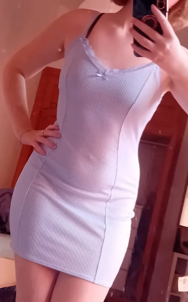 Vestido H&M Coquette Azul Claro
