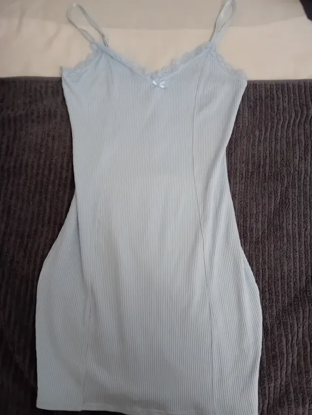 Vestido H&M Coquette Azul Claro