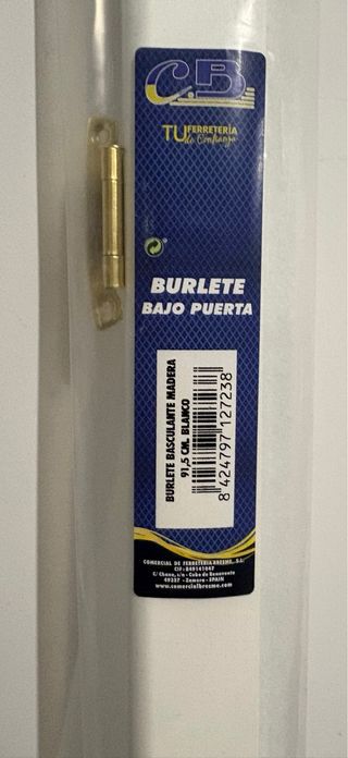 Burlete basculante madera blanco