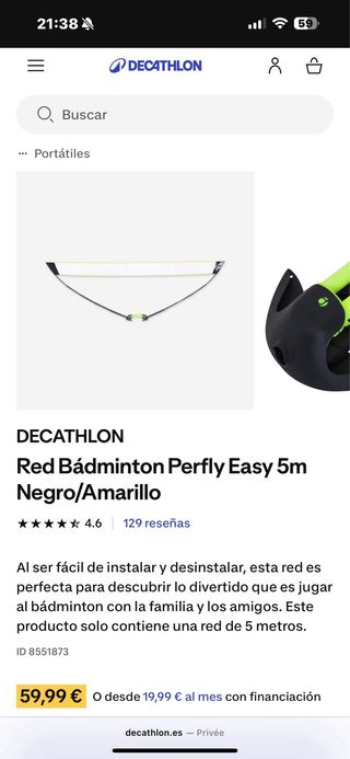 Red de tenis portátil